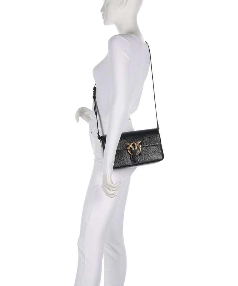 Pinko Love One Classic Slouchy Schultertasche nero/antique gold