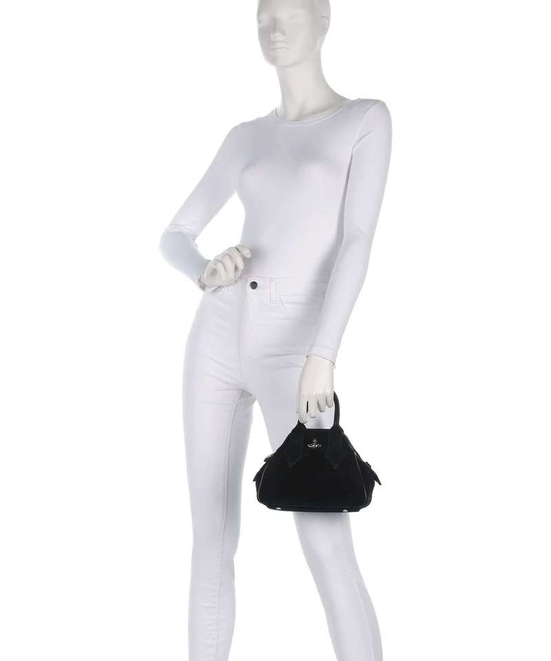 Vivienne Westwood Yasmine Suede Small Handtasche black
