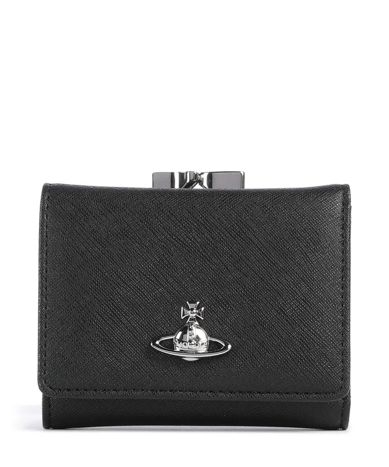 Vivienne Westwood Frame Saffiano Plain Small Geldbörse black