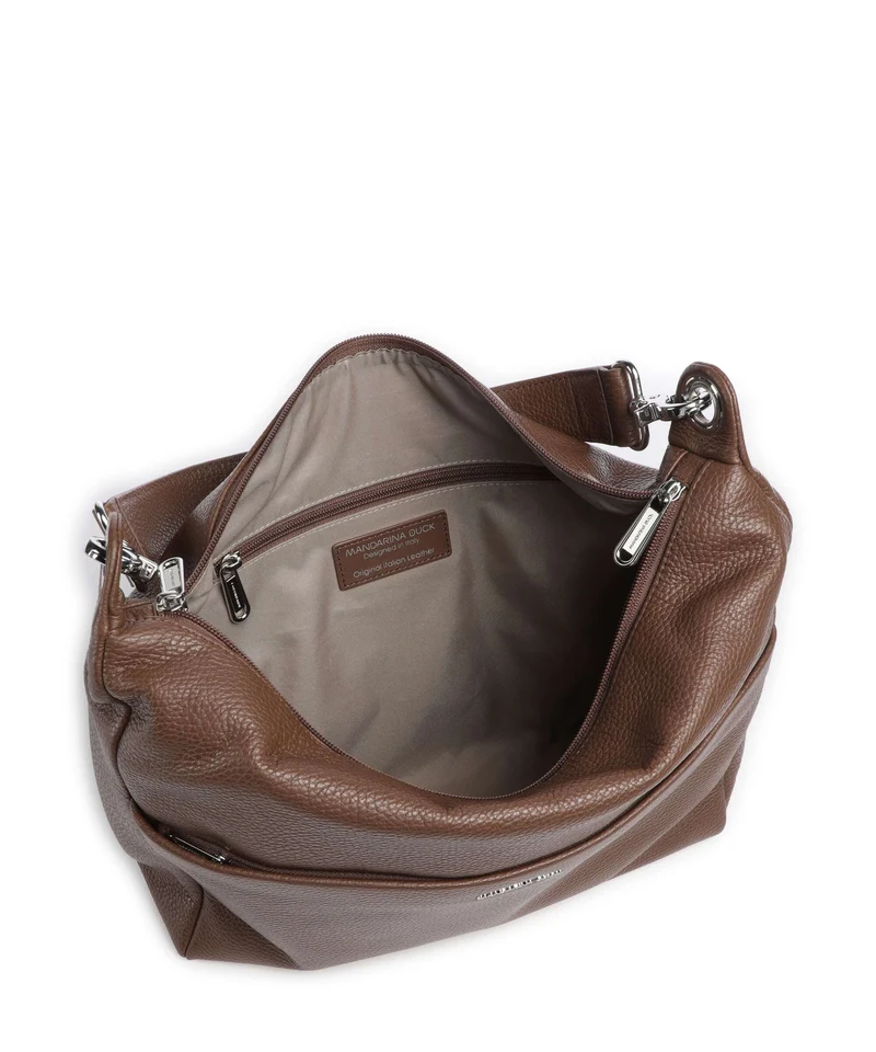 Mandarina Duck Mellow Leather Beuteltasche milk chocolate
