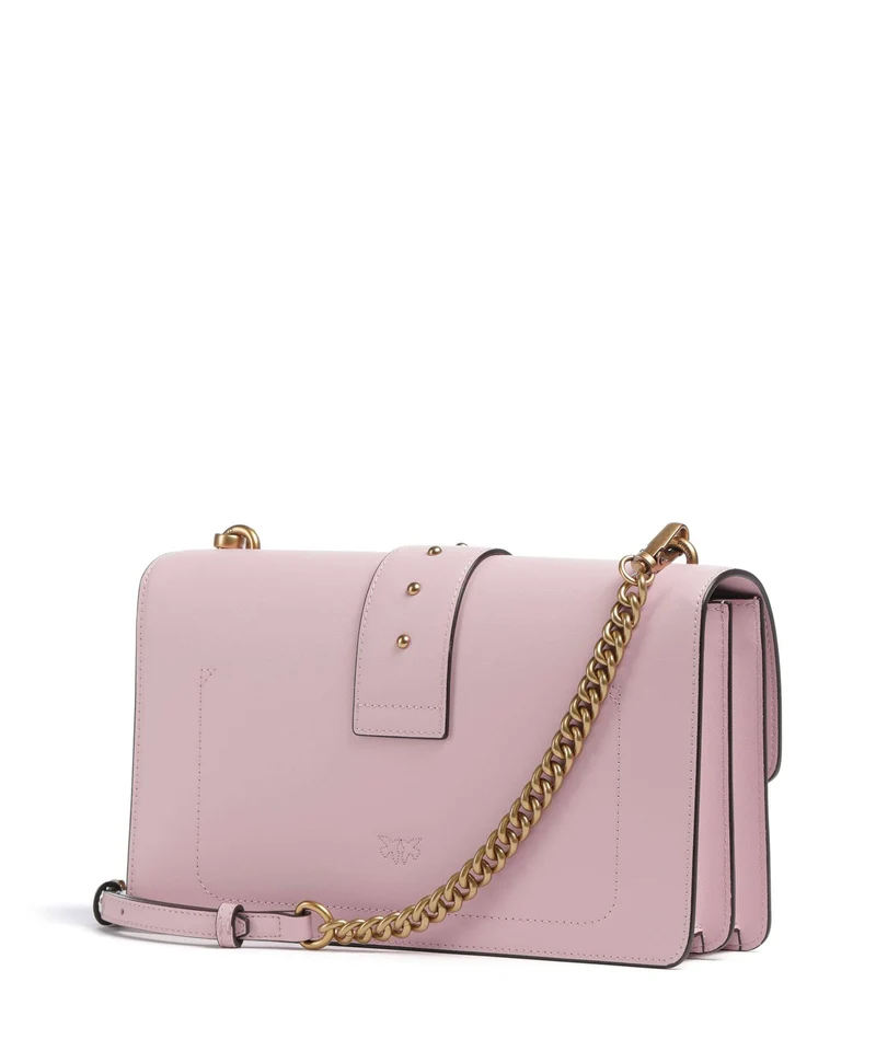 Pinko Love One Classic Umhängetasche rosa chiaro/antique gold
