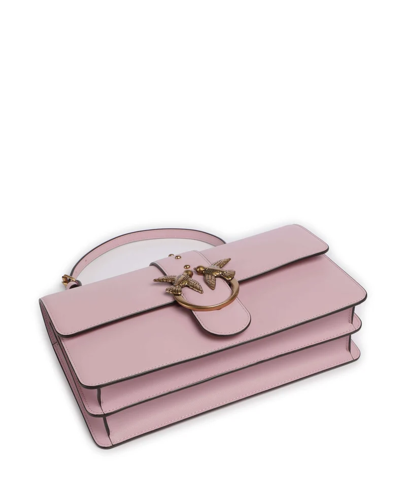 Pinko Love One Classic Umhängetasche rosa chiaro/antique gold