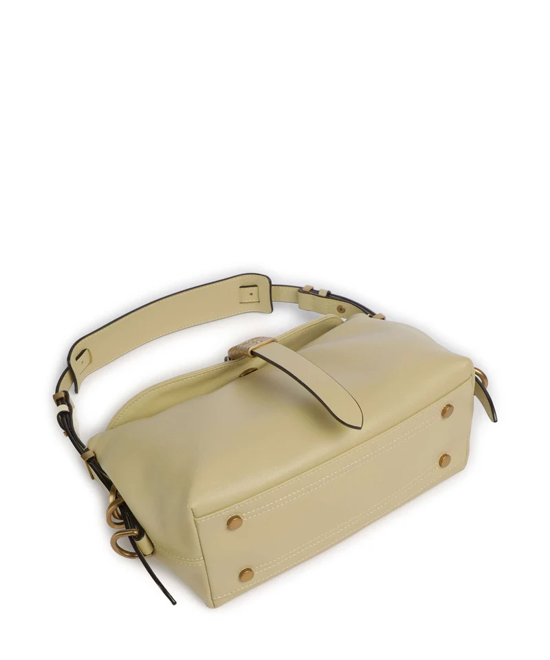 Pinko Saddle Horizontal Mini Schultertasche giallo vaniglia/antique gold