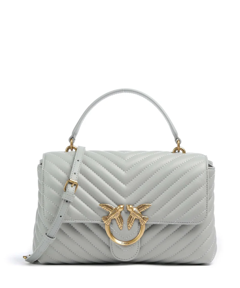 Pinko Love Lady Puff Classic Handtasche grigio perla/antique gold