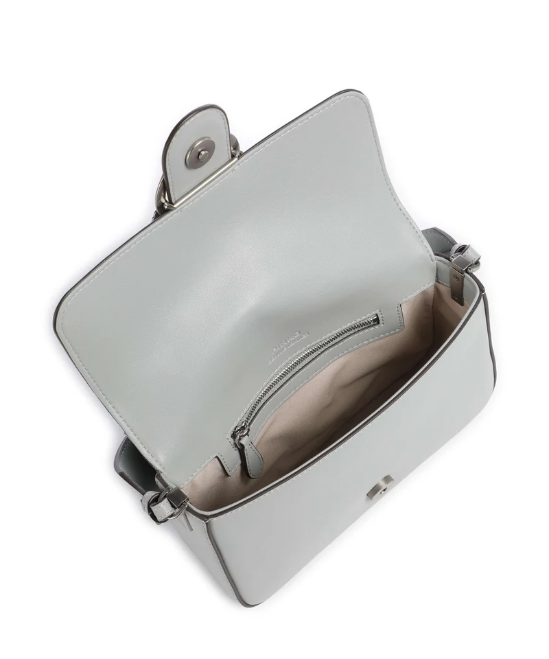 Pinko Love One Mini Slouchy Schultertasche grigio perla/old silver