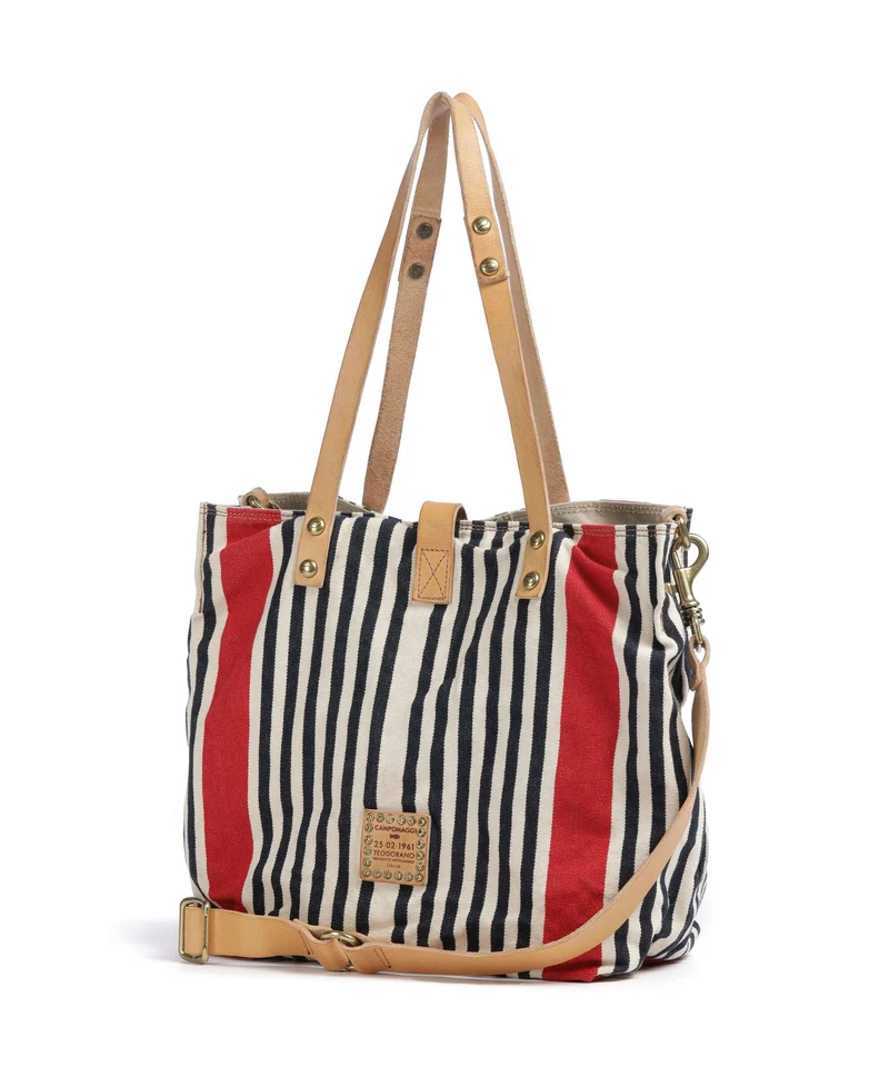 Campomaggi Shopper blue/red/beige