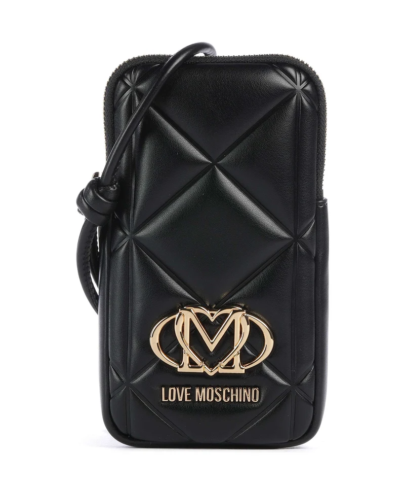 Love Moschino Embossed Q Handytasche black