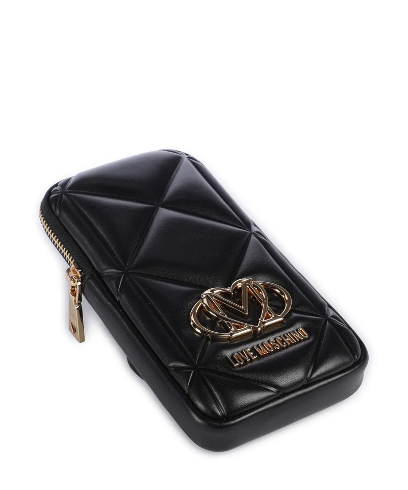 Love Moschino Embossed Q Handytasche black