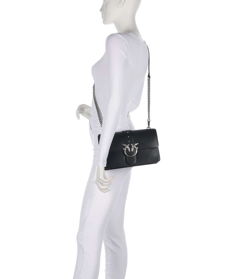 Pinko Love One Classic Umhängetasche nero/old silver