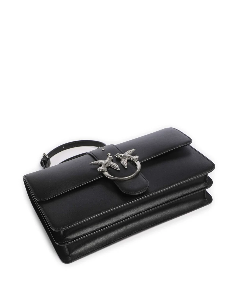 Pinko Love One Classic Umhängetasche nero/old silver