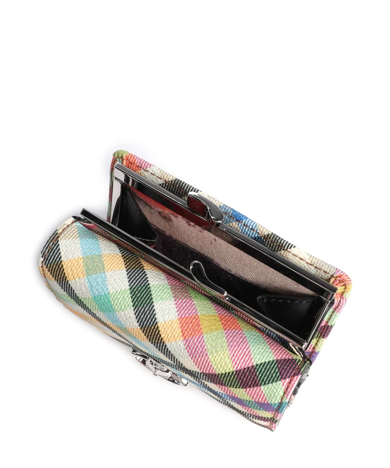 Vivienne Westwood Frame Buccia D'Arancia Small Geldbörse heather plaid