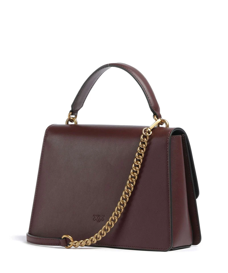 Pinko Love One Classic Handtasche burgundy wine/antique gold
