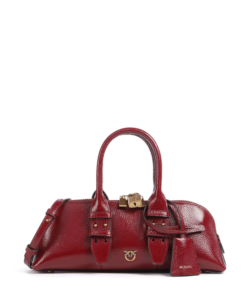 Pinko Bowling Horizontal Handtasche rosso scuro/antique gold