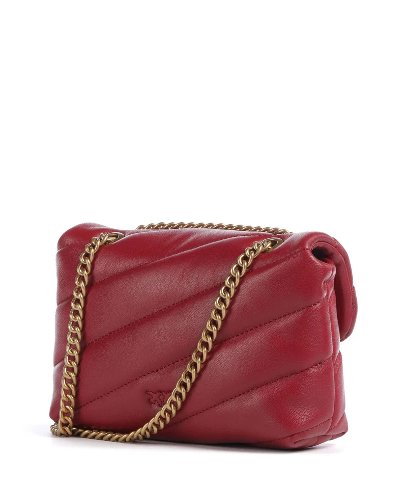 Pinko Love Puff Baby Schultertasche rosso scuro/antique gold