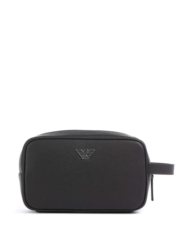 Emporio Armani Saffiano Animation Kulturbeutel ebony