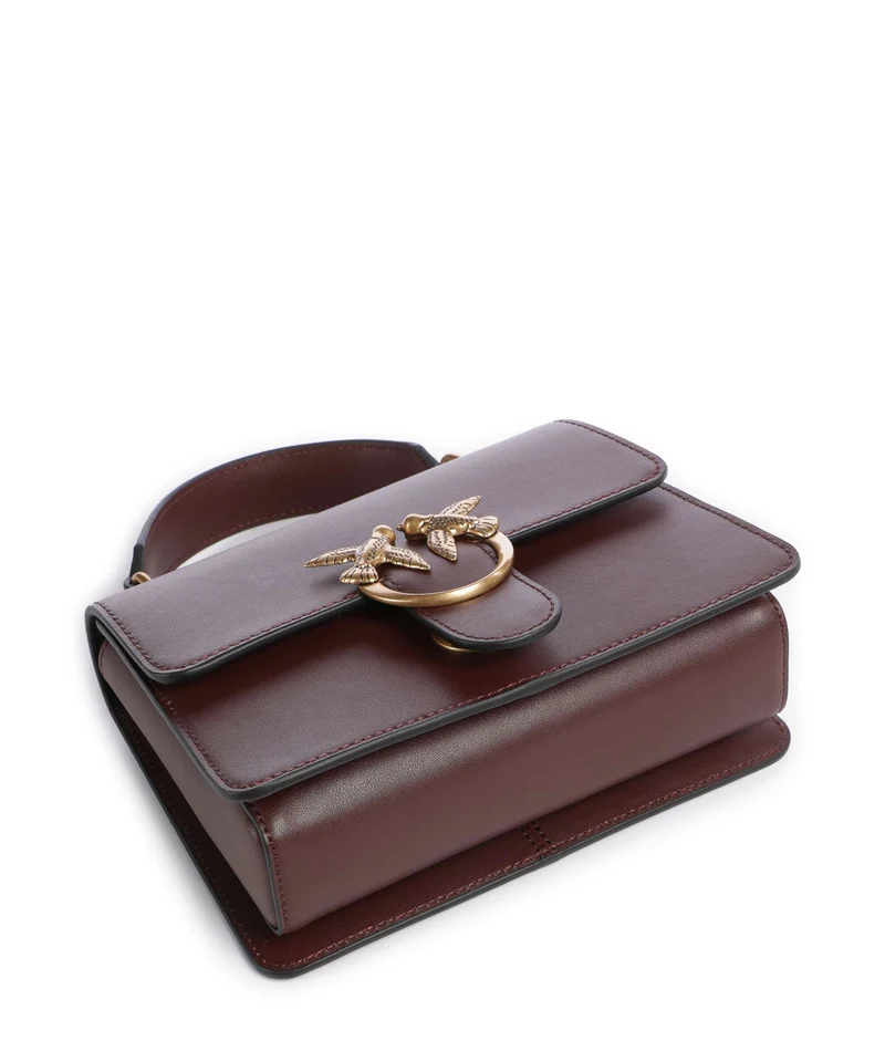 Pinko Love One Mini Handtasche burgundy wine/antique gold