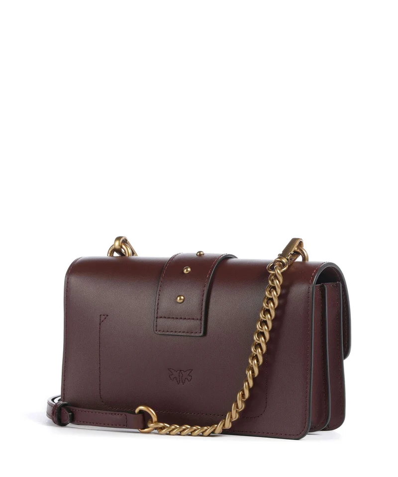 Pinko Love One Mini Umhängetasche burgundy wine/antique gold