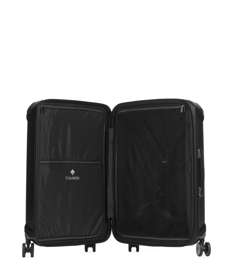Travelite Millenium 4-Rollen Trolley Set black