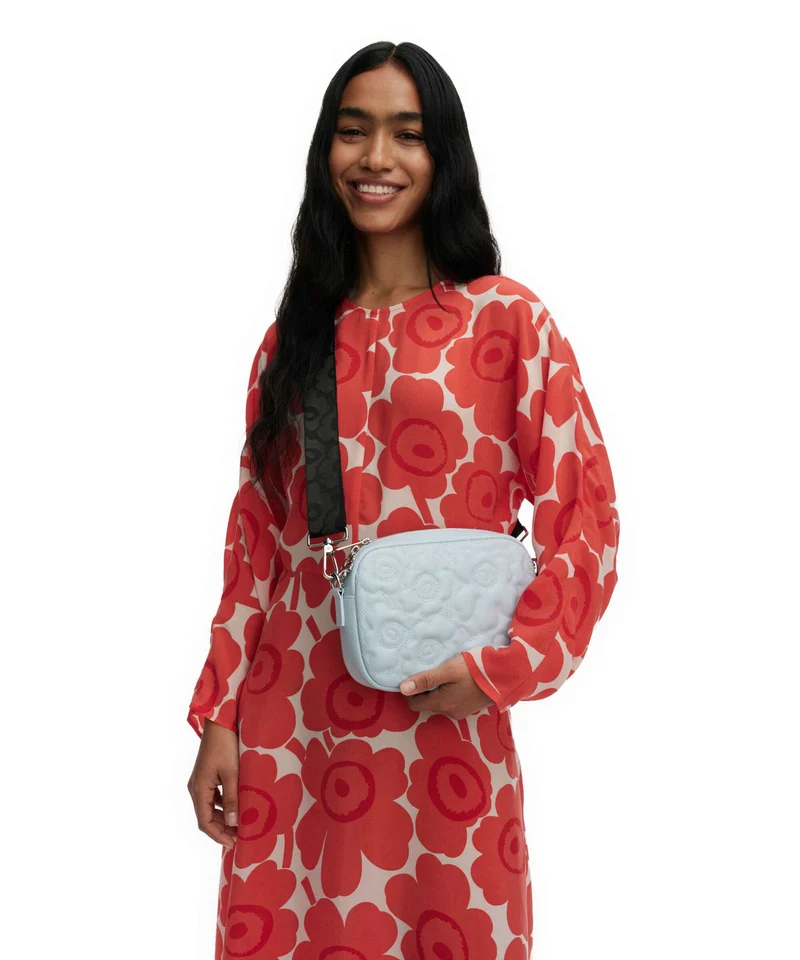 Marimekko Gratha Unikko Umhängetasche light blue