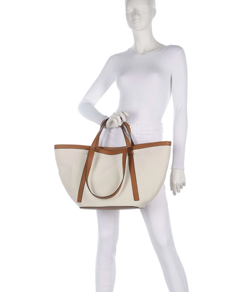 Abro Super Drill Cosmo Large Shopper ivory/cuoio