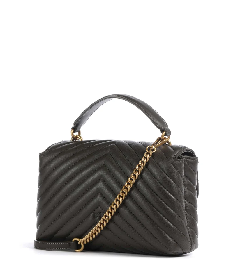 Pinko Love Lady Puff Mini Handtasche verde fango/antique gold