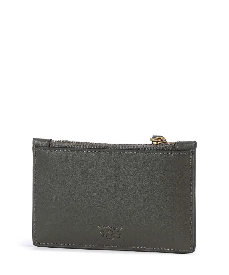 Pinko Airone Kreditkartenetui verde fango/antique gold