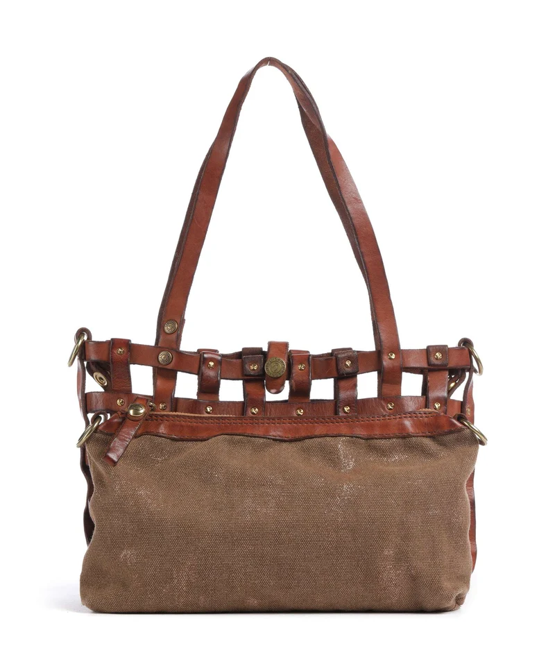 Campomaggi Schultertasche cognac/bronze
