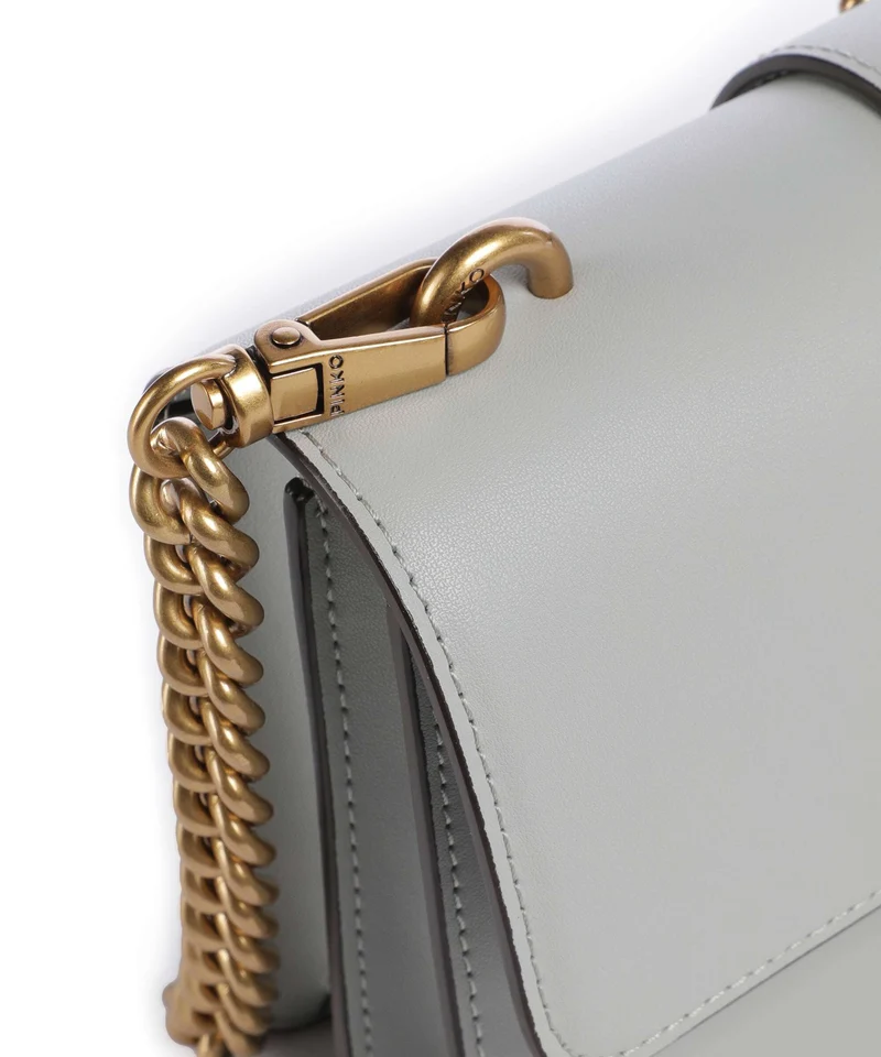 Pinko Love One Mini Umhängetasche grigio perla/antique gold