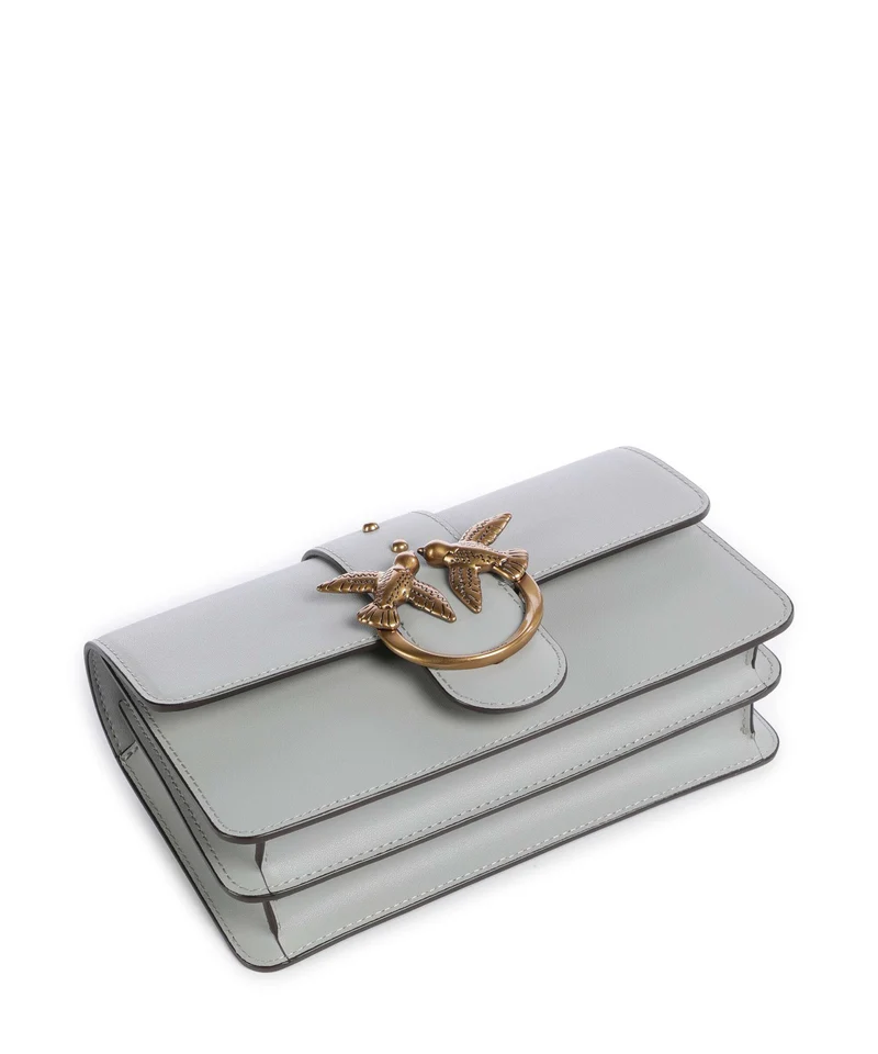 Pinko Love One Mini Umhängetasche grigio perla/antique gold