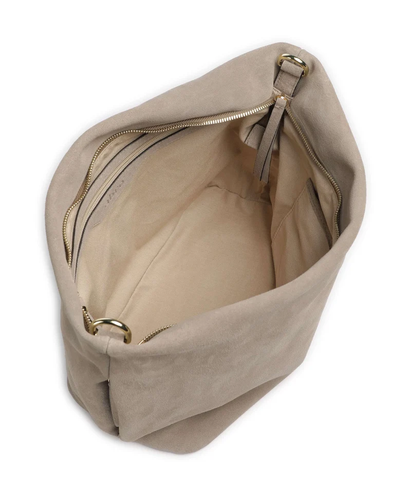 Abro Suede Ebony Beuteltasche siena