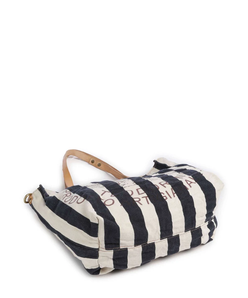 Campomaggi Shopper blue/beige