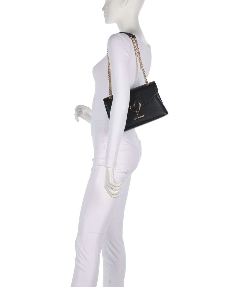 Love Moschino Heart Turnlock Schultertasche black