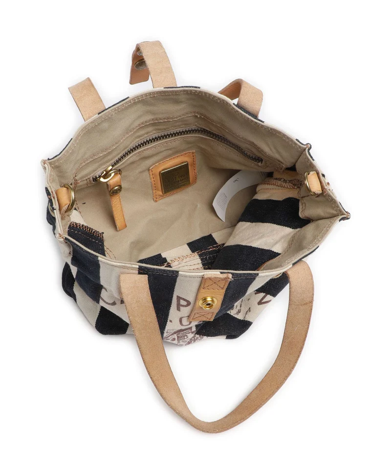 Campomaggi Shopper blue/beige