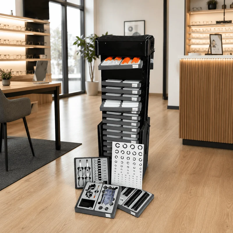 Avantgarde 43L – Premium Refraktionskoffer & mobile Optiker-Werkstatt