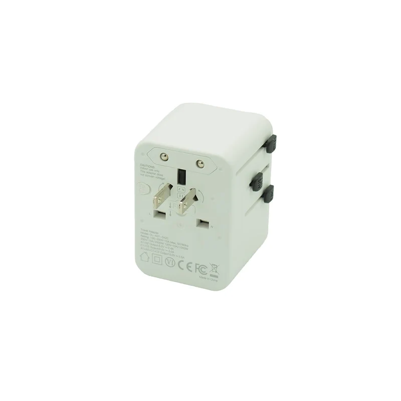 Kolumbus Weltreisestecker 4-in-1 – 150+ Länder, 2x USB-A & 2x USB-C, CE/RoHS
