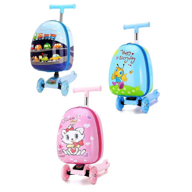 Kids Scooter Reisekoffer – 2-in-1, 60x30 cm, Koffer & Scooter für Kinder