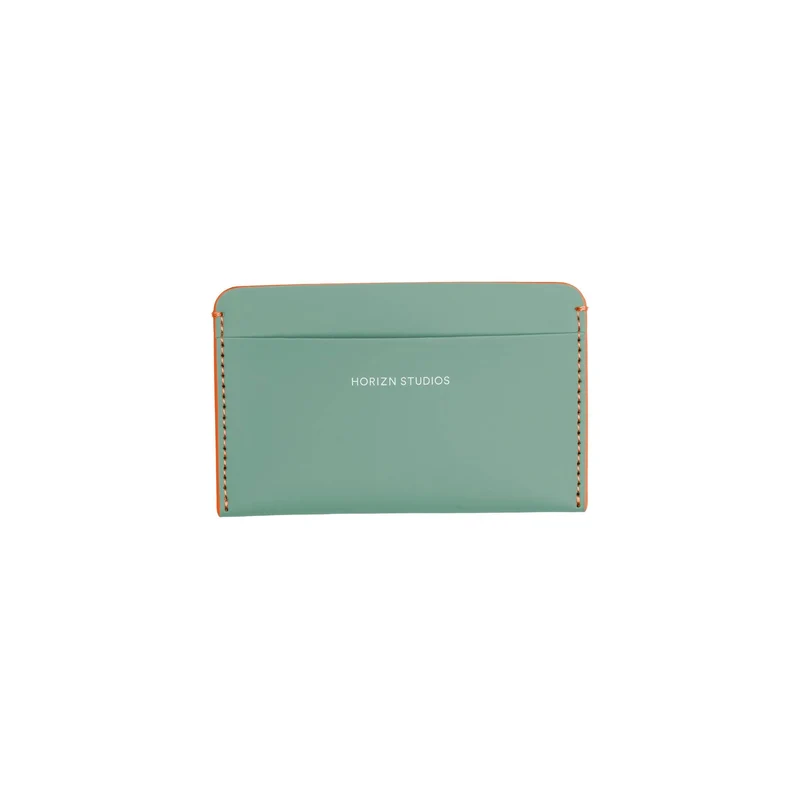 Cardholder / Marine Green - Neon Orange
