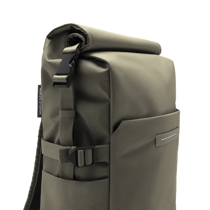 Shibuya Rolltop Backpack / Dark Olive / Recycled Nylon