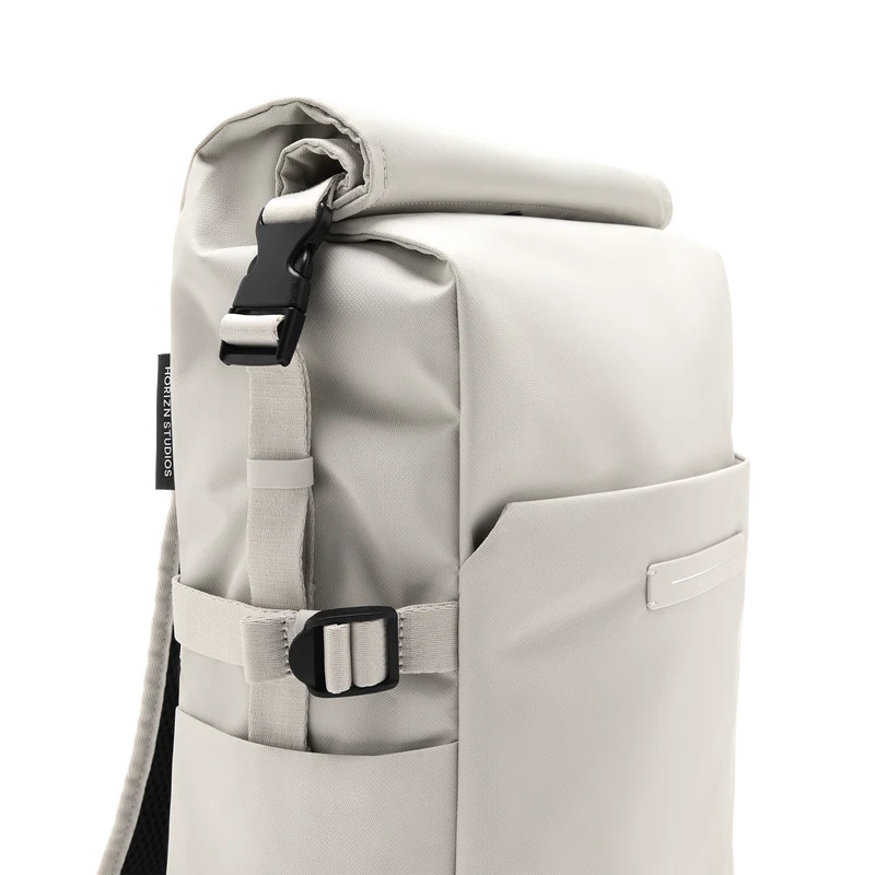 Shibuya Rolltop Backpack / Sand Grey / Recycled Nylon