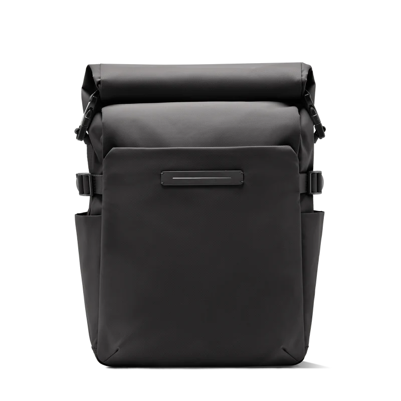 Shibuya Rolltop Backpack / All Black / Recycled Nylon
