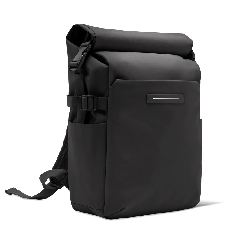 Shibuya Rolltop Backpack / All Black / Recycled Nylon