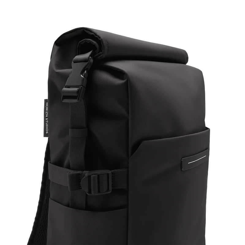 Shibuya Rolltop Backpack / All Black / Recycled Nylon
