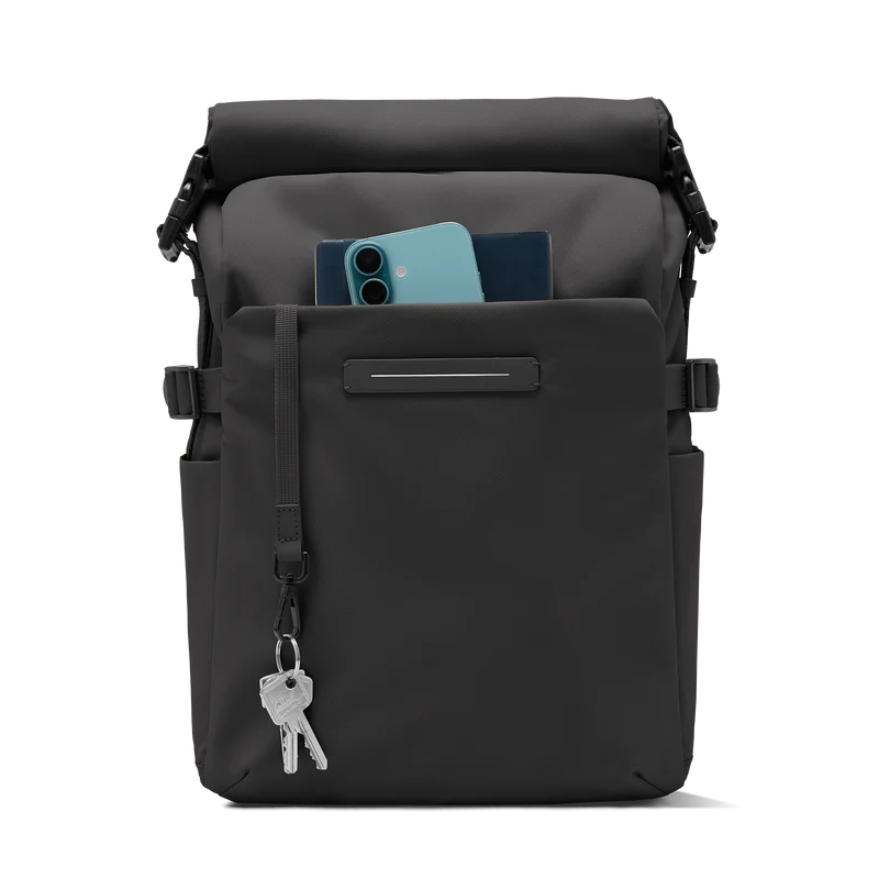 Shibuya Rolltop Backpack / All Black / Recycled Nylon