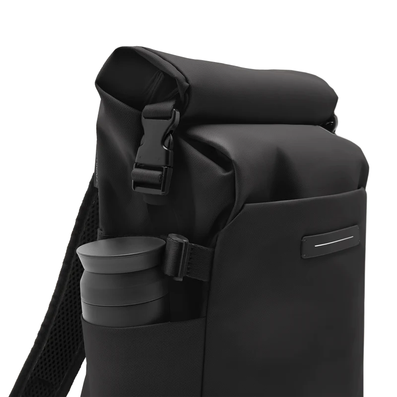 Shibuya Rolltop Backpack / All Black / Recycled Nylon