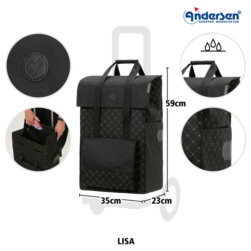 Royal Shopper Lisa, Leichtlaufrad 25 cm - Schwarz