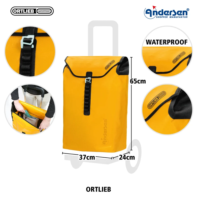 Tura Shopper Ortlieb, Luft-Kugellagerrad 29 cm - Gelb