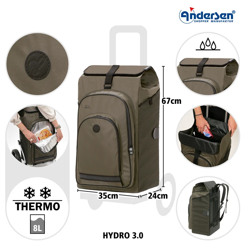 Tura Shopper Hydro 3.0, Kugellagerrad 29 cm - Oliv