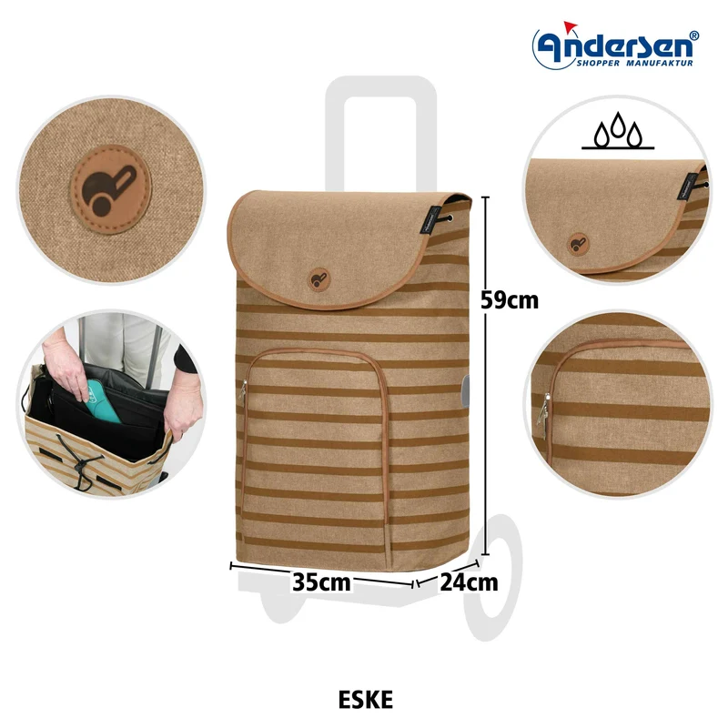 Royal Shopper Eske, Kugellagerrad 25 cm - Braun