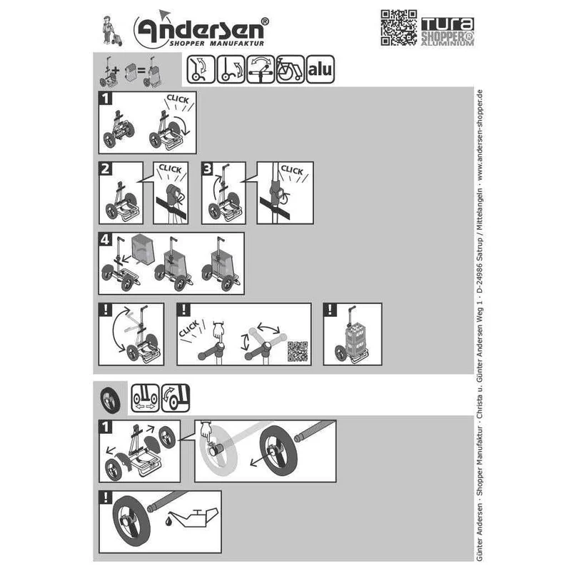Fahrgestell Tura Shopper, Kugellagerrad 29 cm