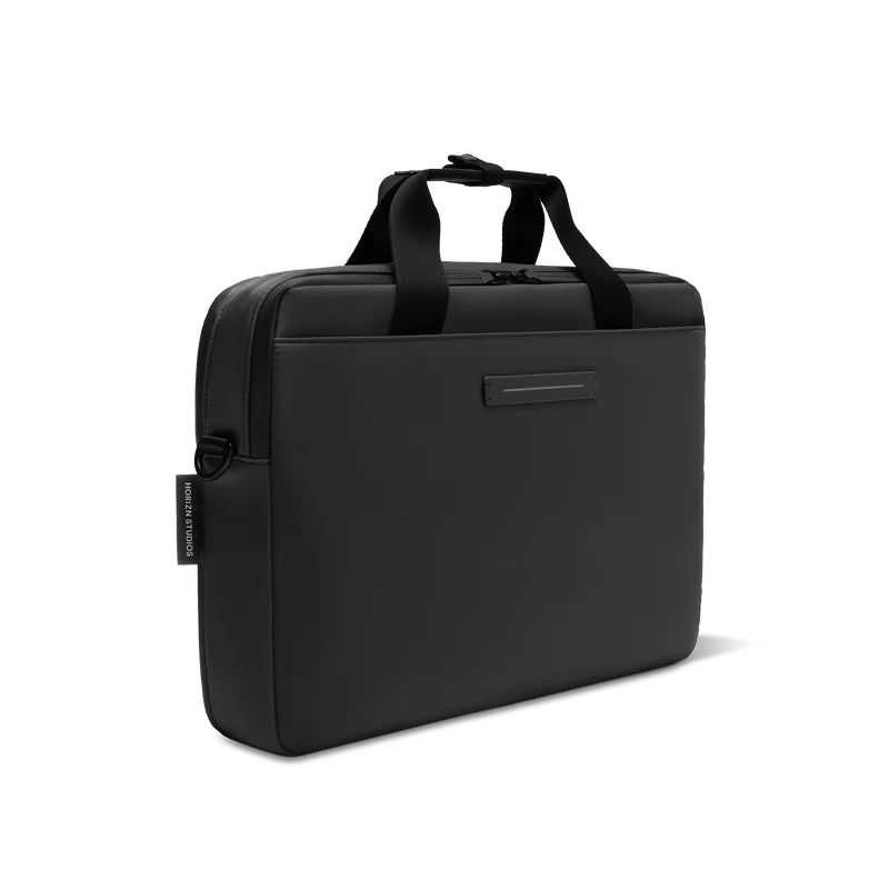 Gion Briefcase / All Black / Recycled Nylon
